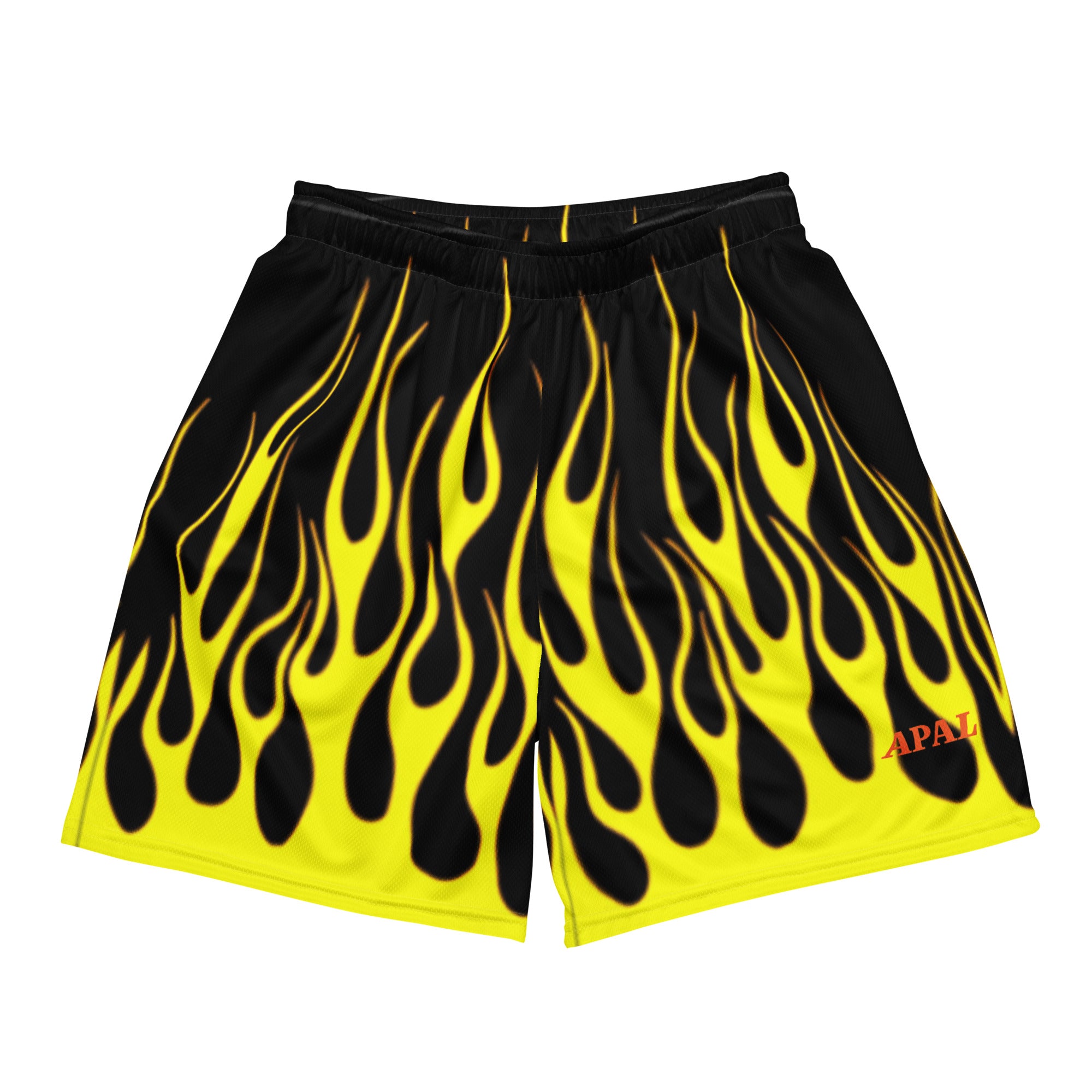 Bumble Bee Flame Mesh Shorts